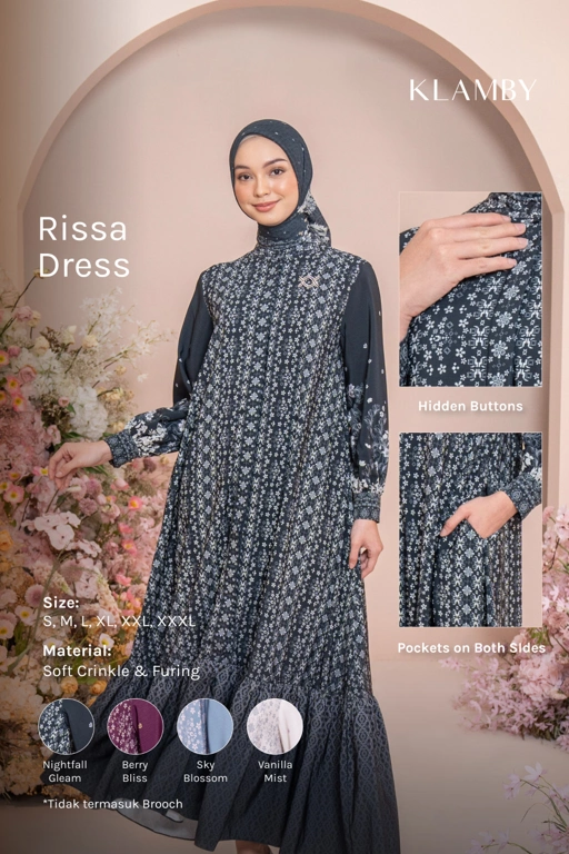 Image of Rissa Dress Nightfall Gleam