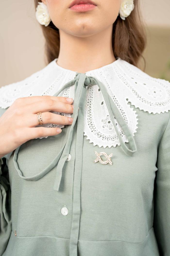 Oxford Blouse (Minor) Copper Green