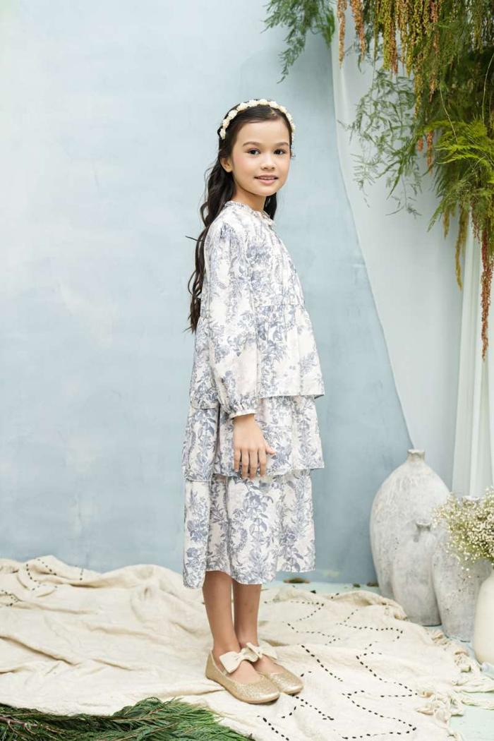 Kalea Dress Girl (Minor) Forest Cream