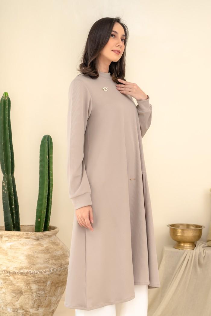 Laluna Midi Dress (Minor) Clay Brown