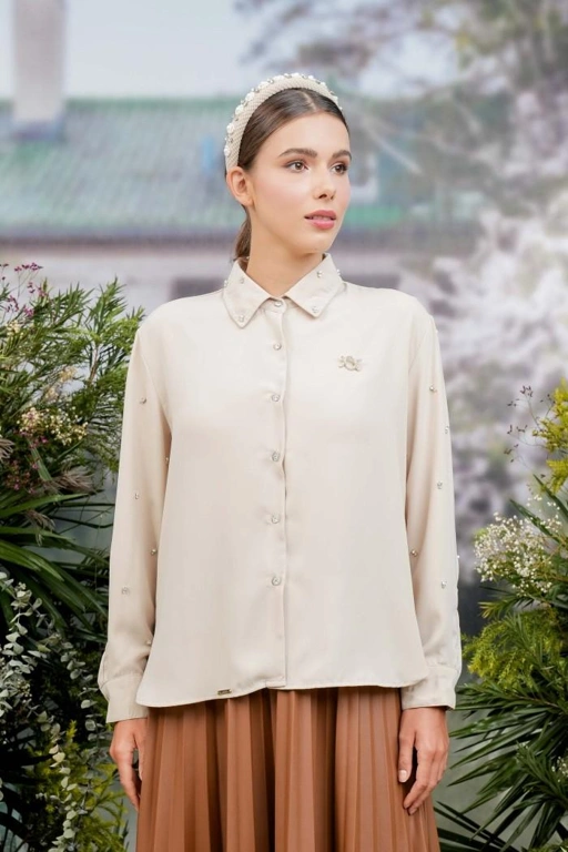 Image of Klamby - Rosemary Blouse (Minor) Toffee