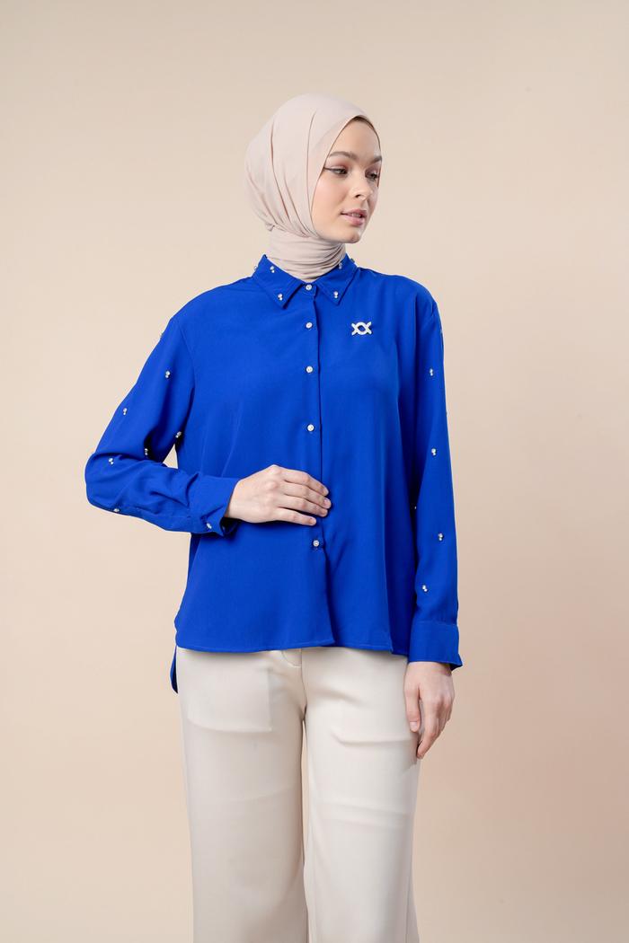 Electra Blouse Electric Blue
