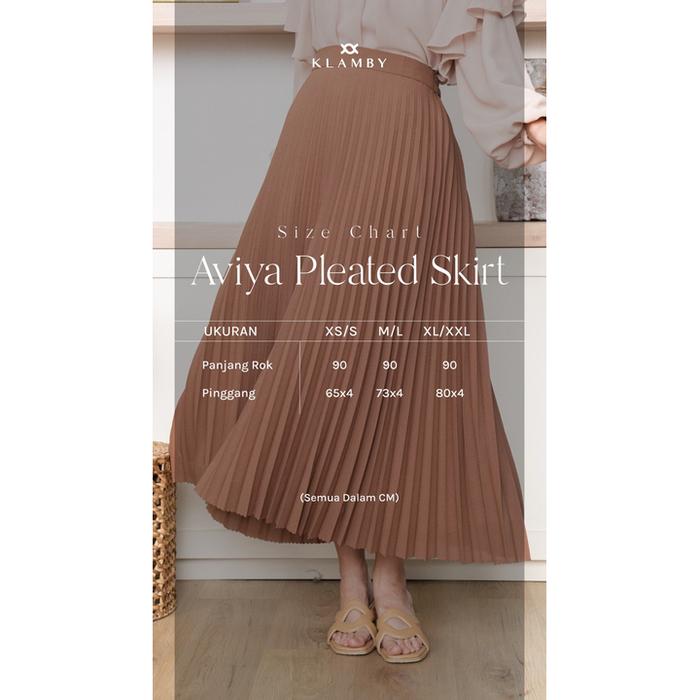 Aviya Pleated Skirt Pebble Grey