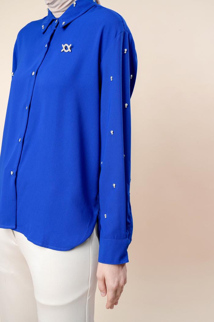 Electra Blouse Electric Blue