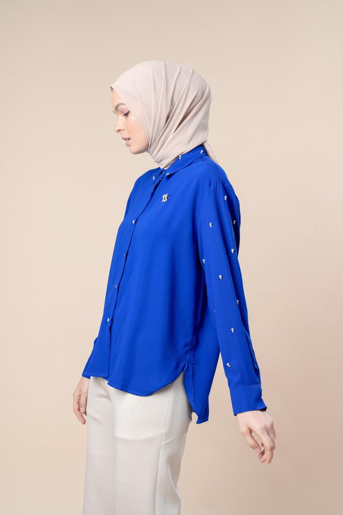 Electra Blouse Electric Blue