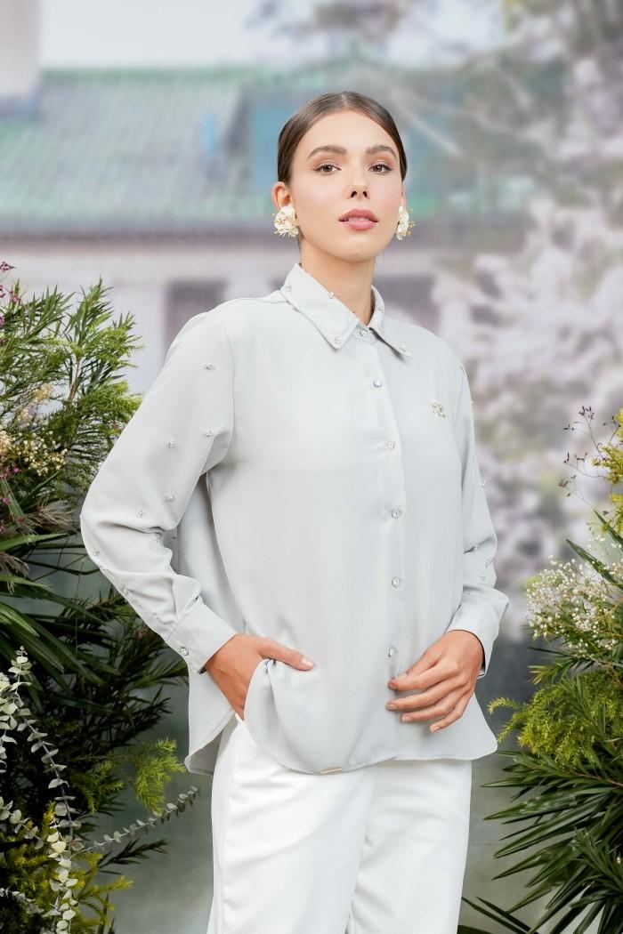 Rosemary Blouse (Minor) Earlgrey