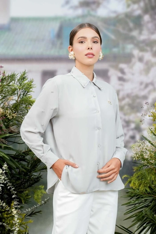 Image of Klamby - Rosemary Blouse (Minor) Earlgrey