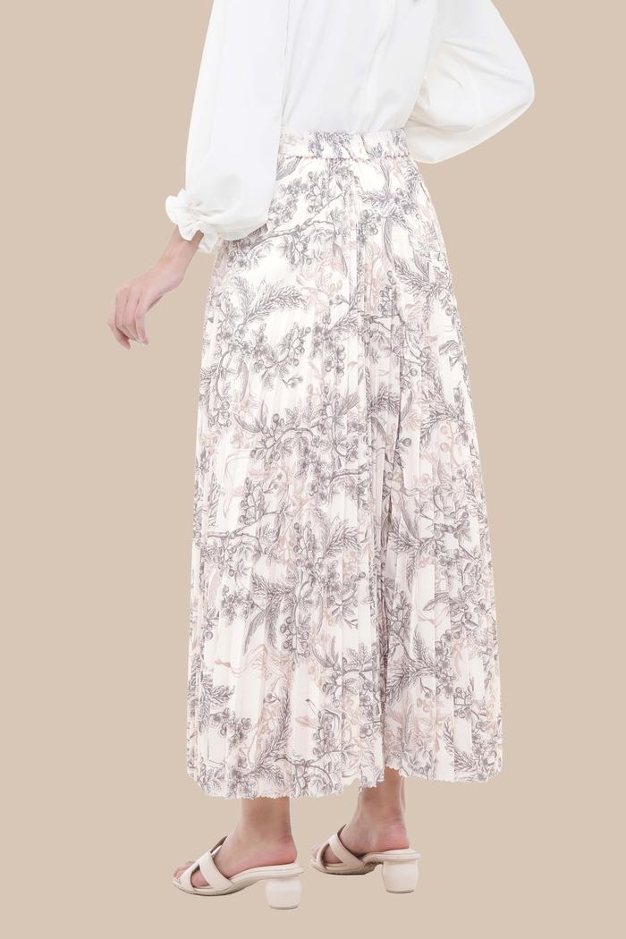Ruby Pleated Skirt (Minor) White Marble