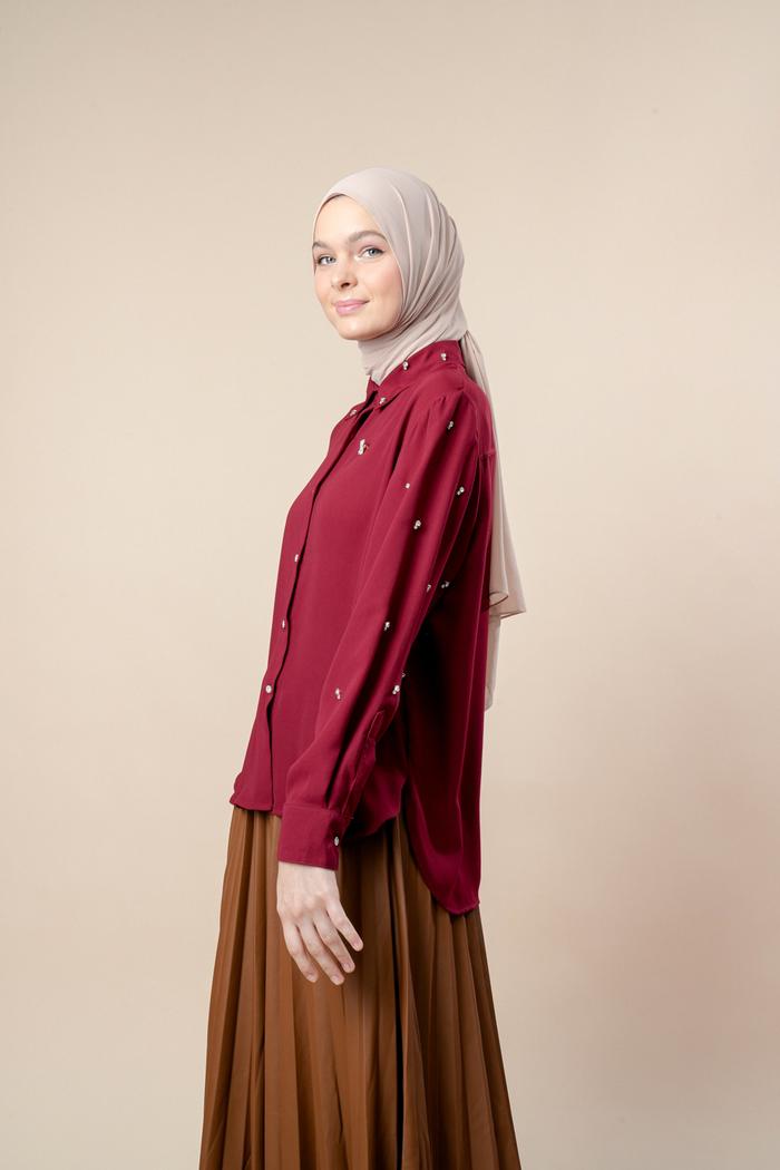 Electra Blouse Madder Red