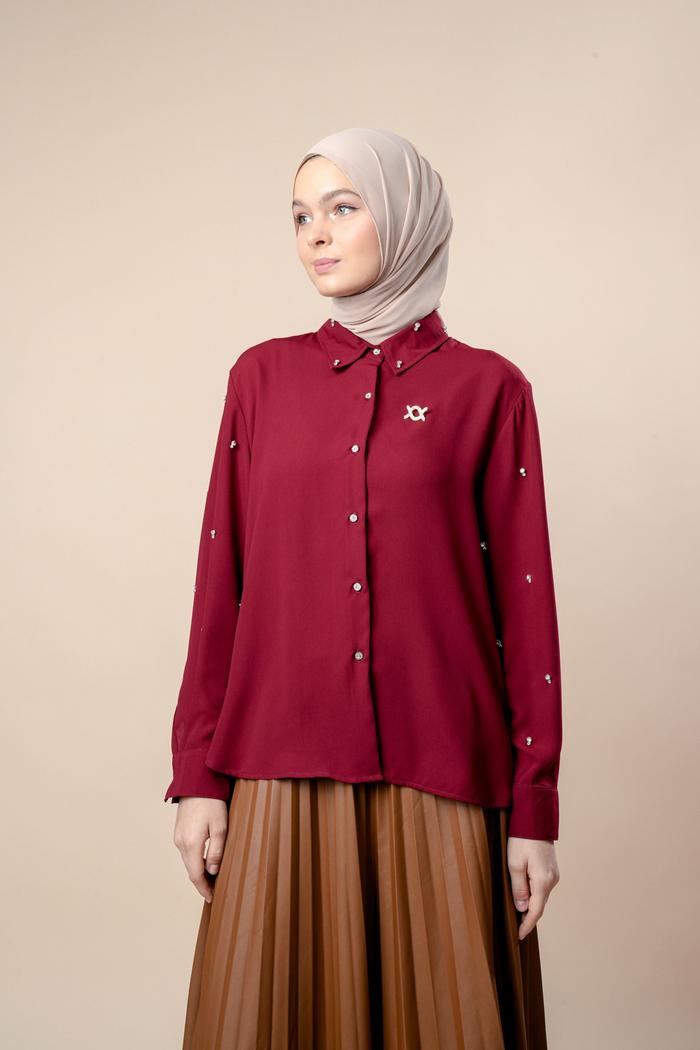 Electra Blouse Madder Red