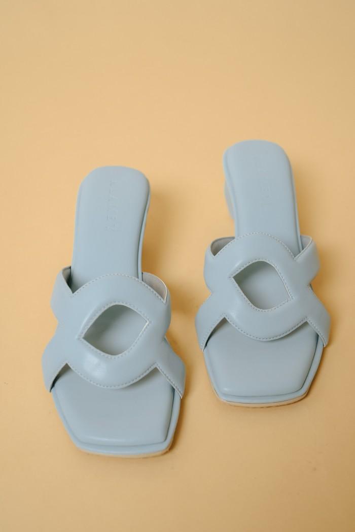 Monogram Heels (Minor) Baby Blue