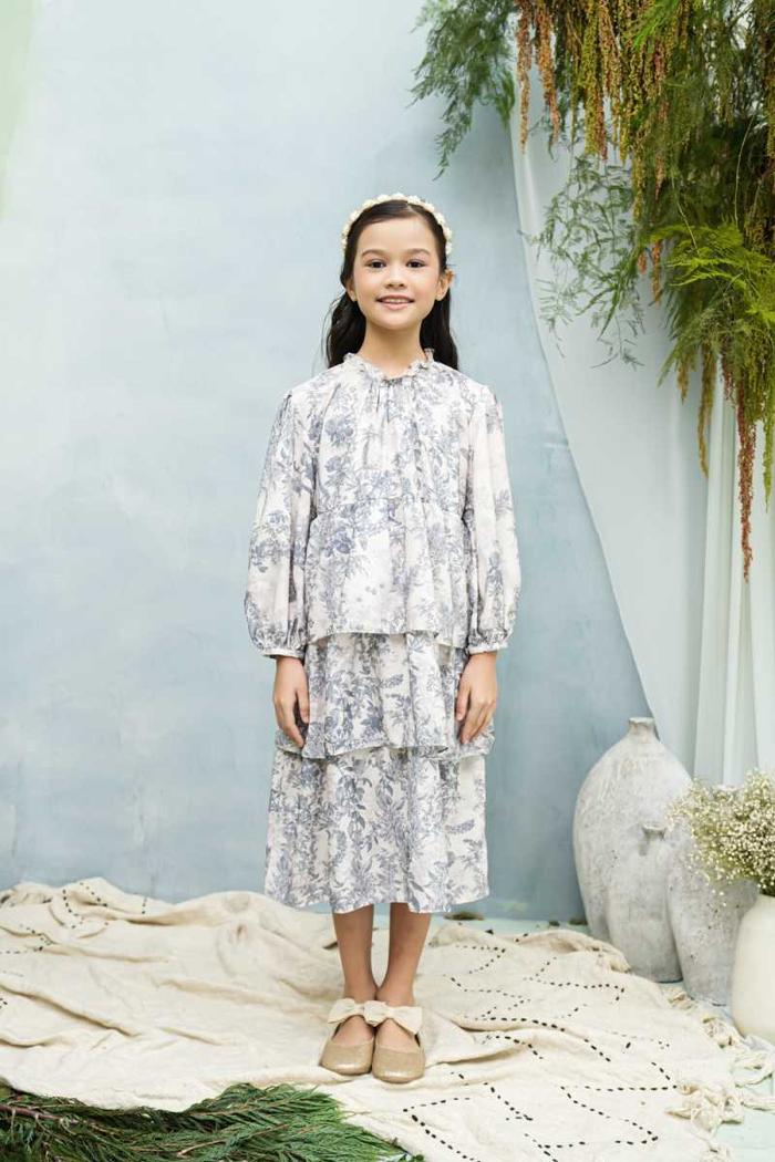 Kalea Dress Girl (Minor) Forest Cream