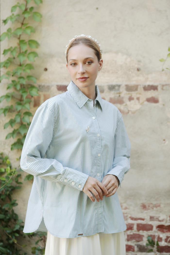 Driana Shirt Stripe Green