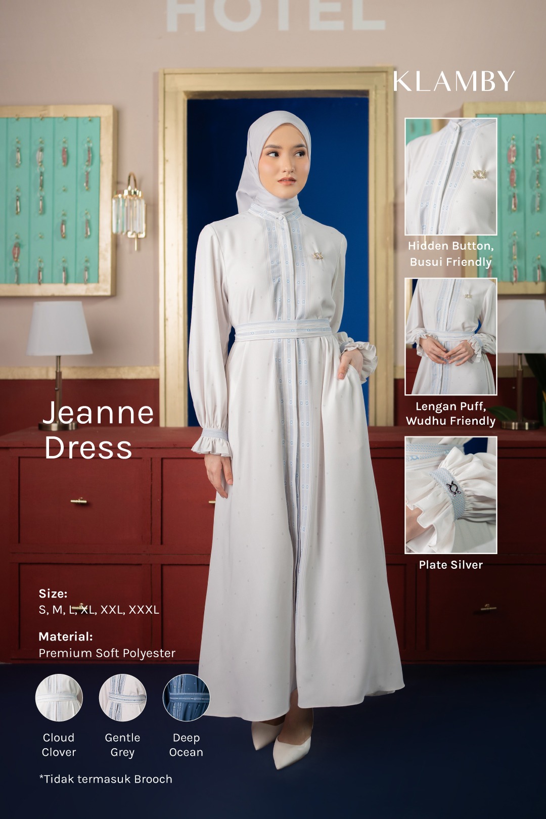 Jeanne Dress Cloud Cover