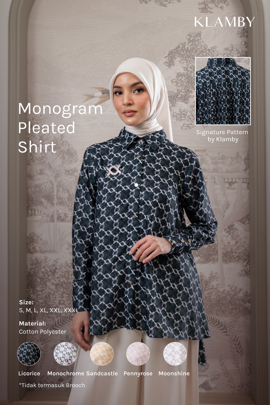 Monogram Pleated Shirt