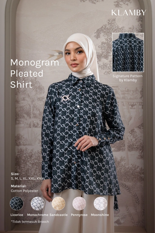 Monogram Pleated Shirt