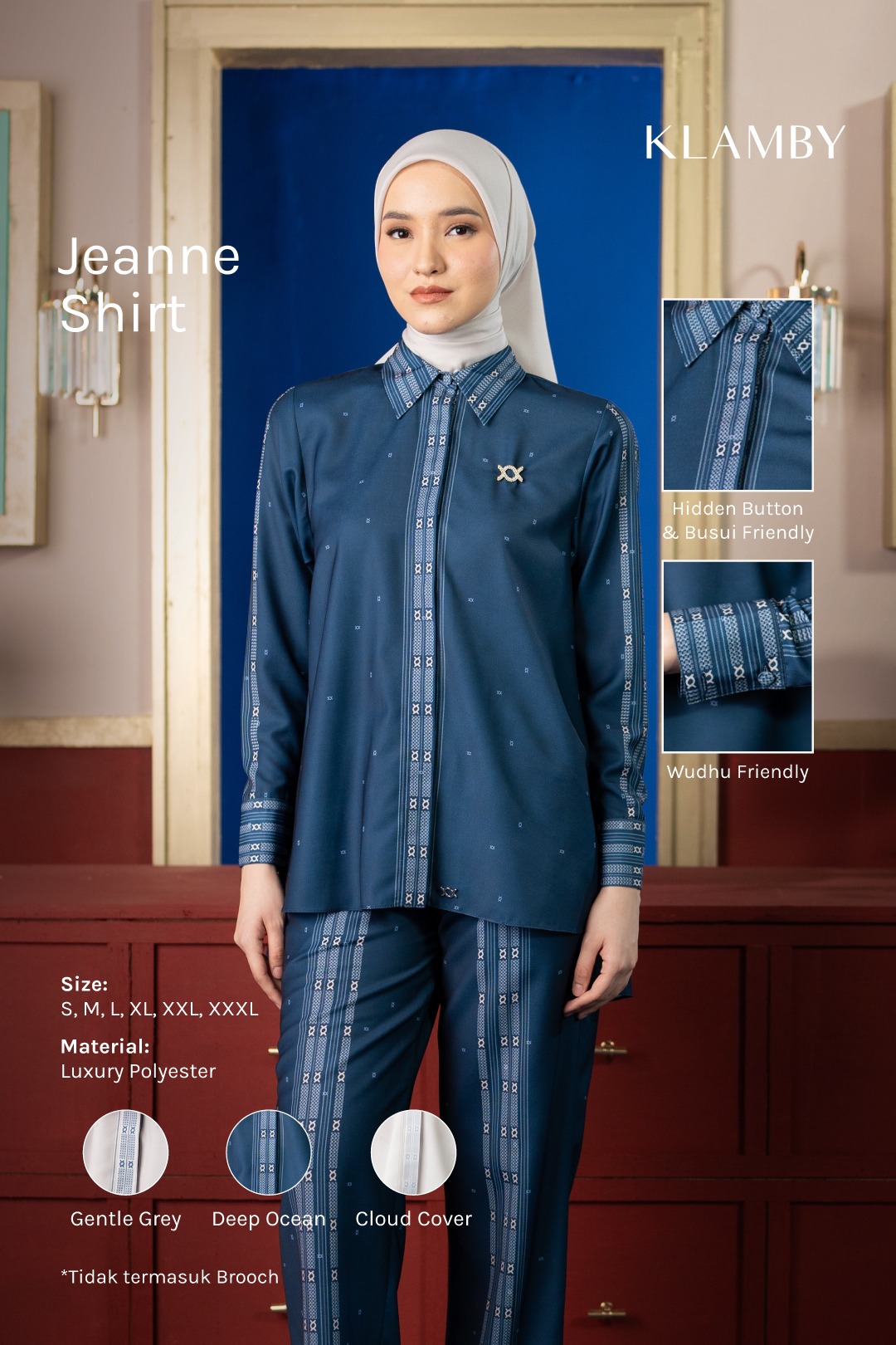 Jeanne Shirt Deep Ocean