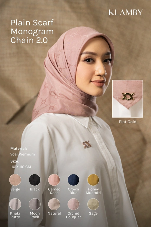 Plain Scarf Monogram Chain 2.0