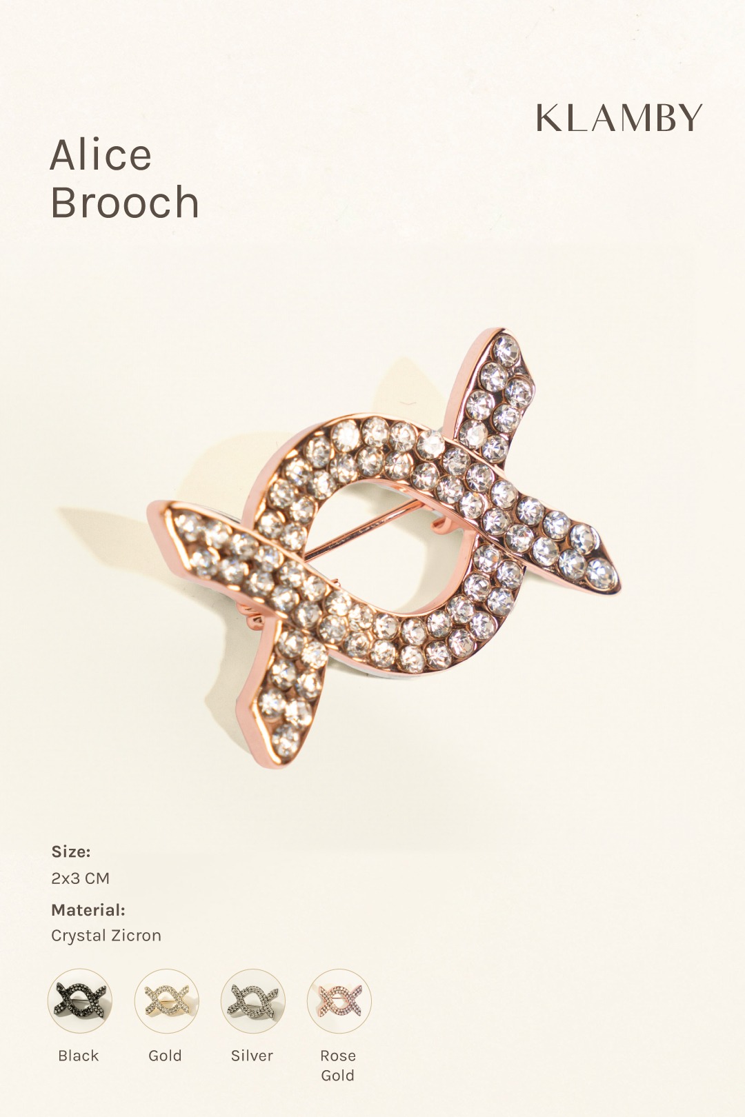 Alice Brooch Rose Gold