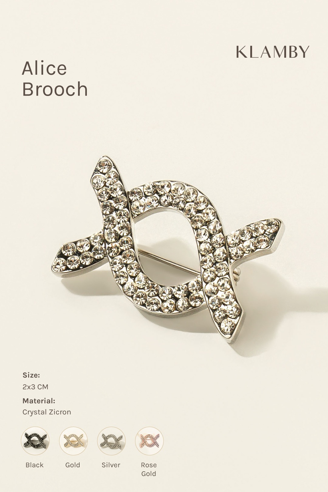 Alice Brooch Silver