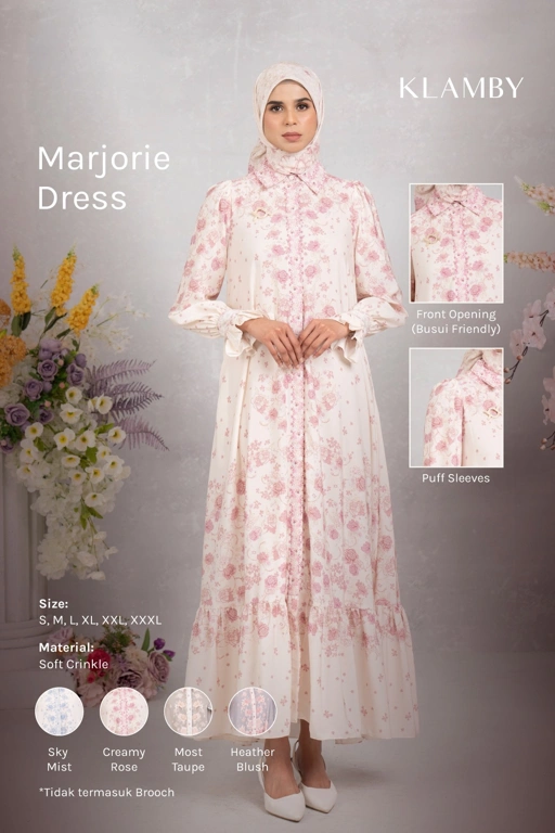 Image of Marjorie Dress Creamy Rose