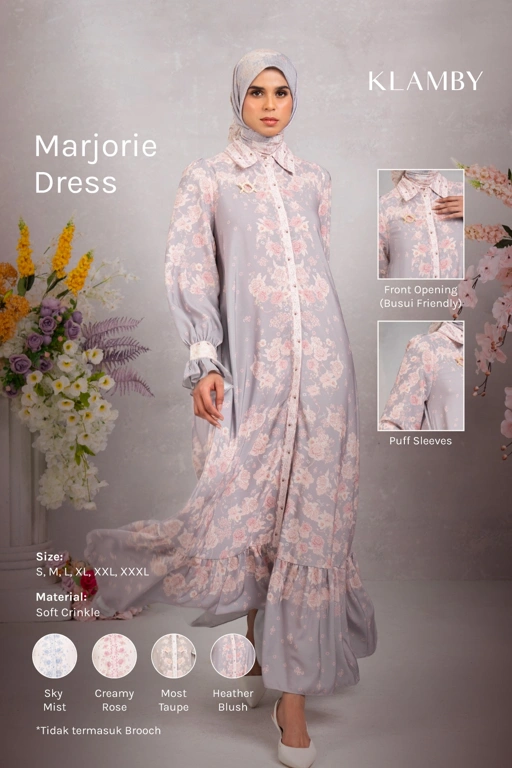 Image of Marjorie Dress Heather Blush