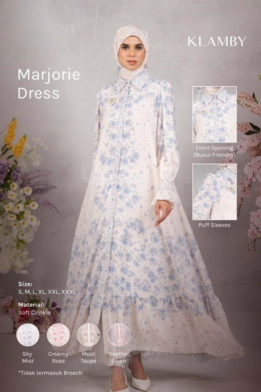 Image of Marjorie Dress Sky Mist
