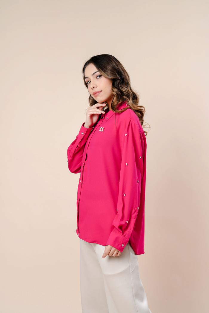 Electra Blouse Ultra Fuchsia