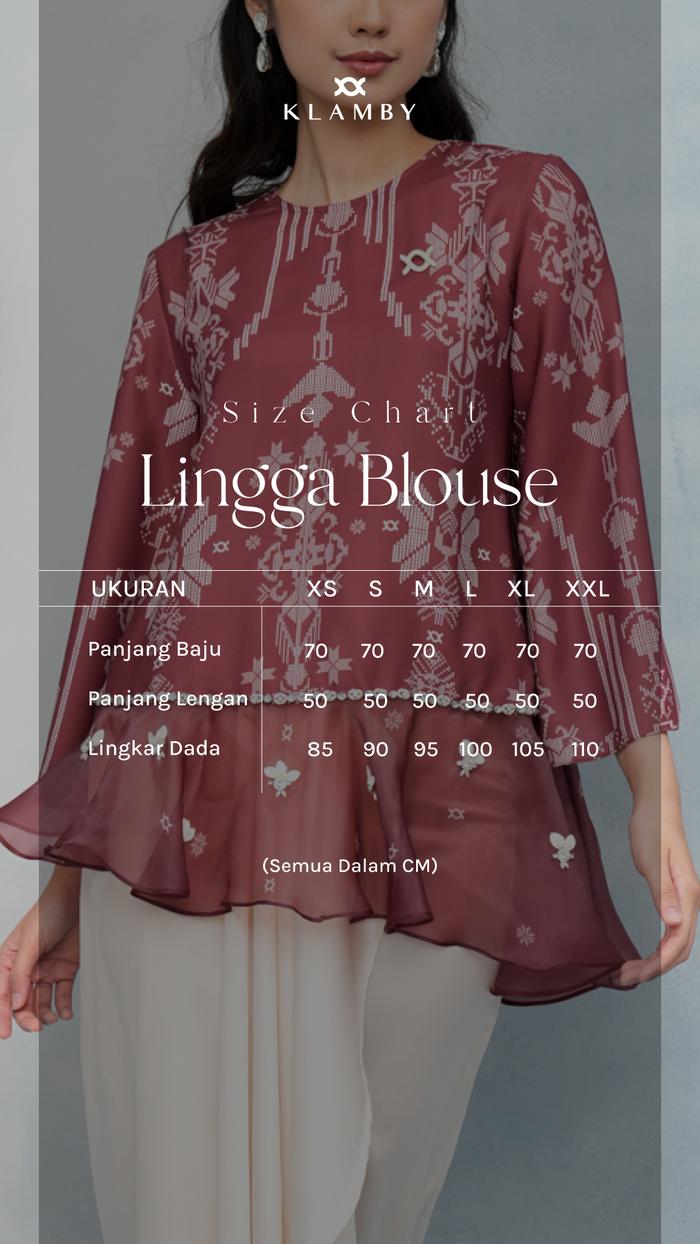 Lingga Blouse Merah Biram