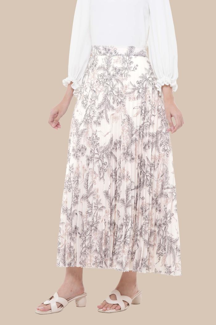Ruby Pleated Skirt (Minor) White Marble