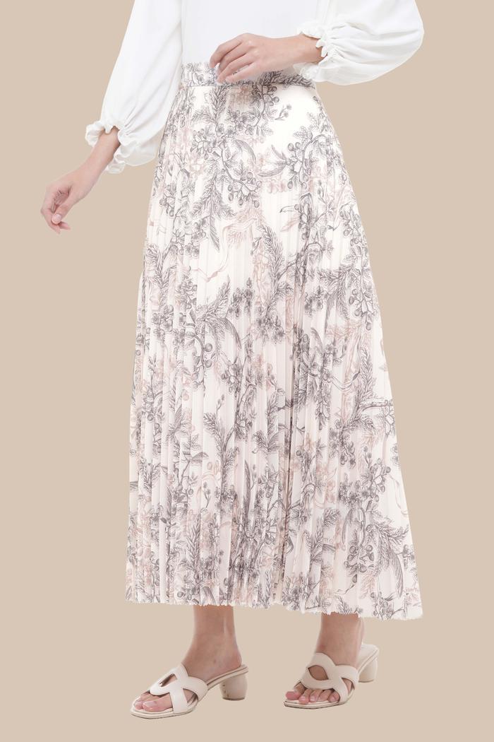 Ruby Pleated Skirt (Minor) White Marble