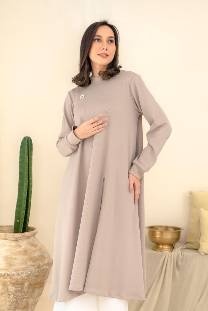 Laluna Midi Dress (Minor) Clay Brown