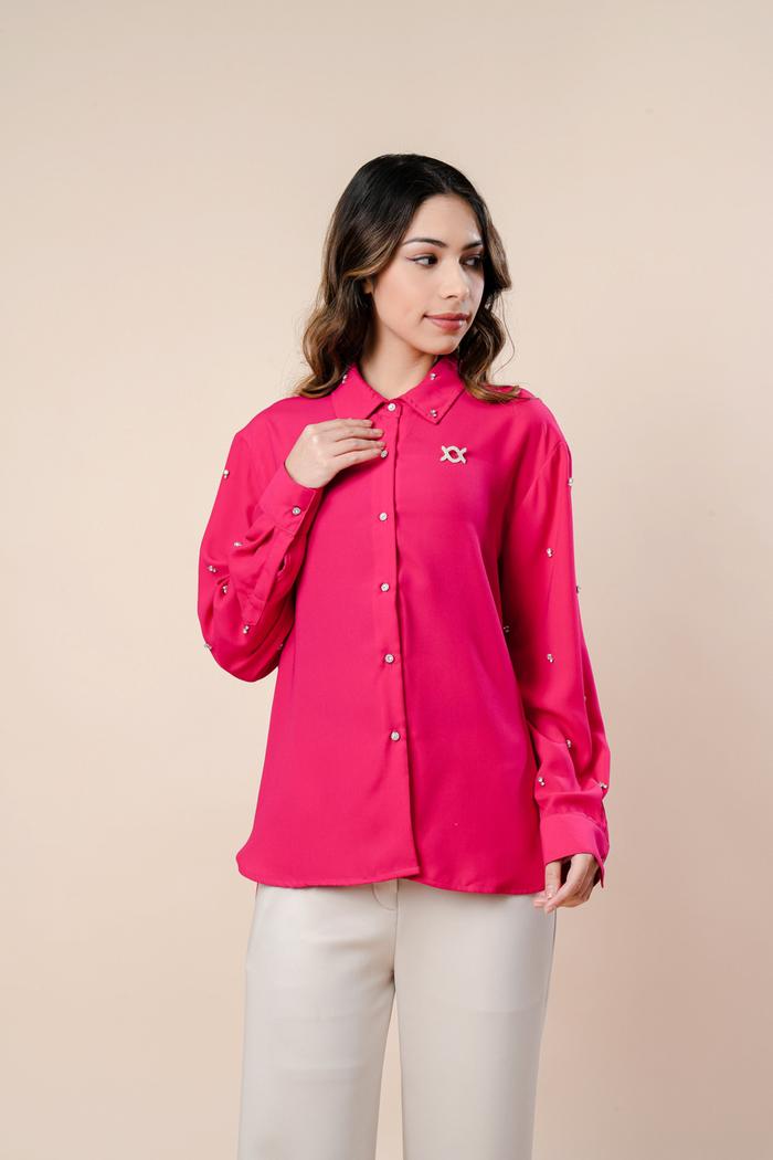 Electra Blouse Ultra Fuchsia