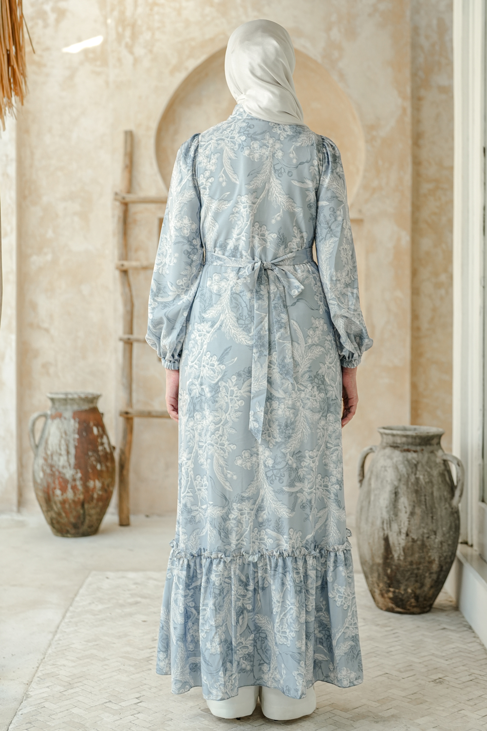 Ruby Collar Dress Lagoon Breeze