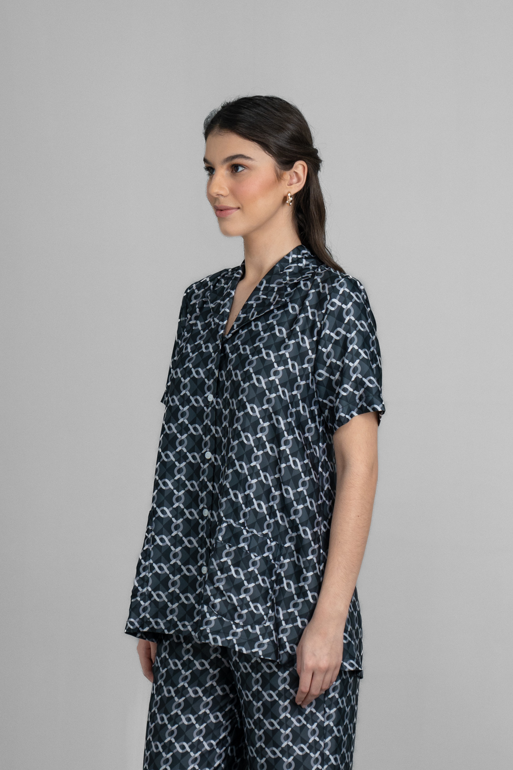 Monogram Short Sleeve Set Licorice