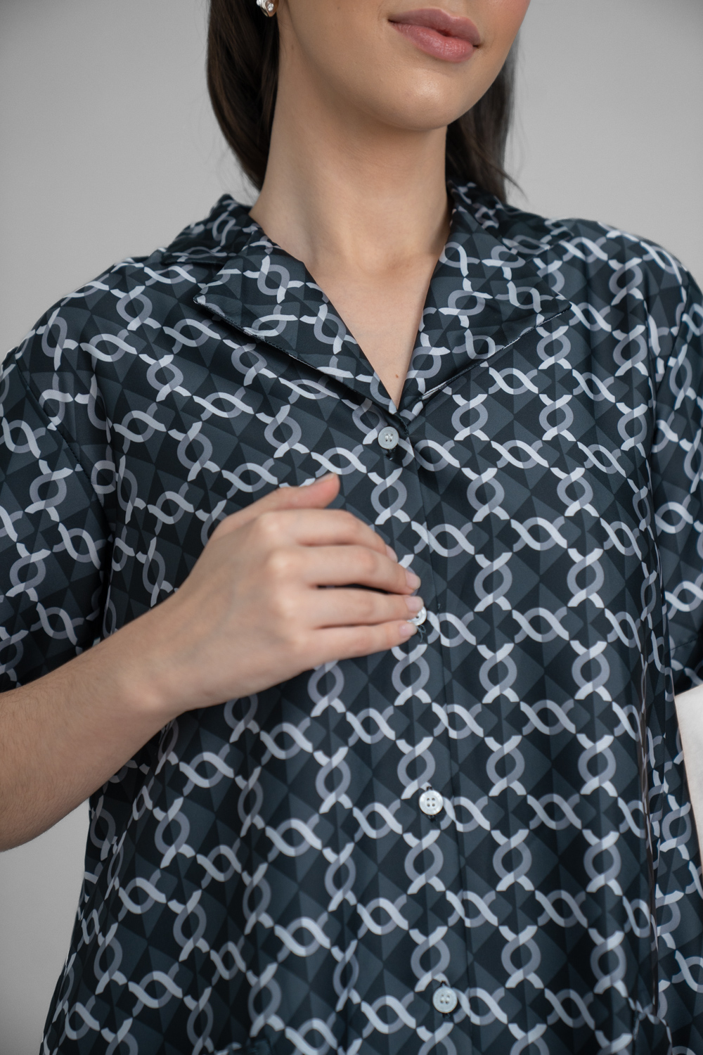 Monogram Short Sleeve Set Licorice