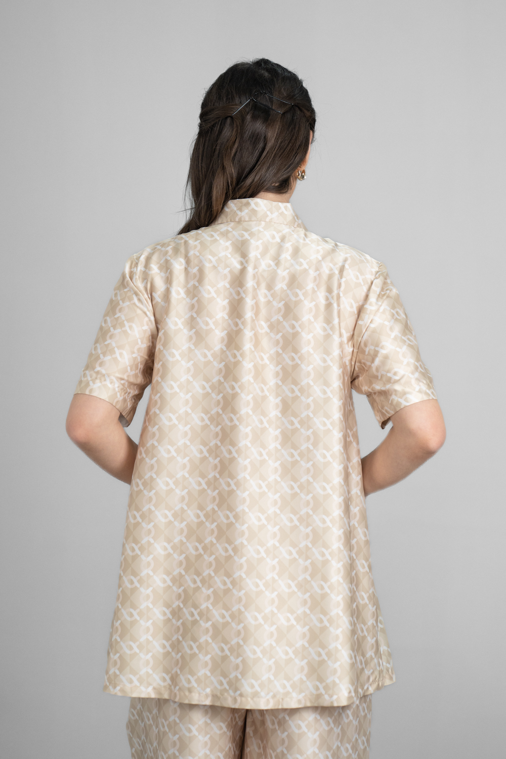 Monogram Short Sleeve Set Sandcastle