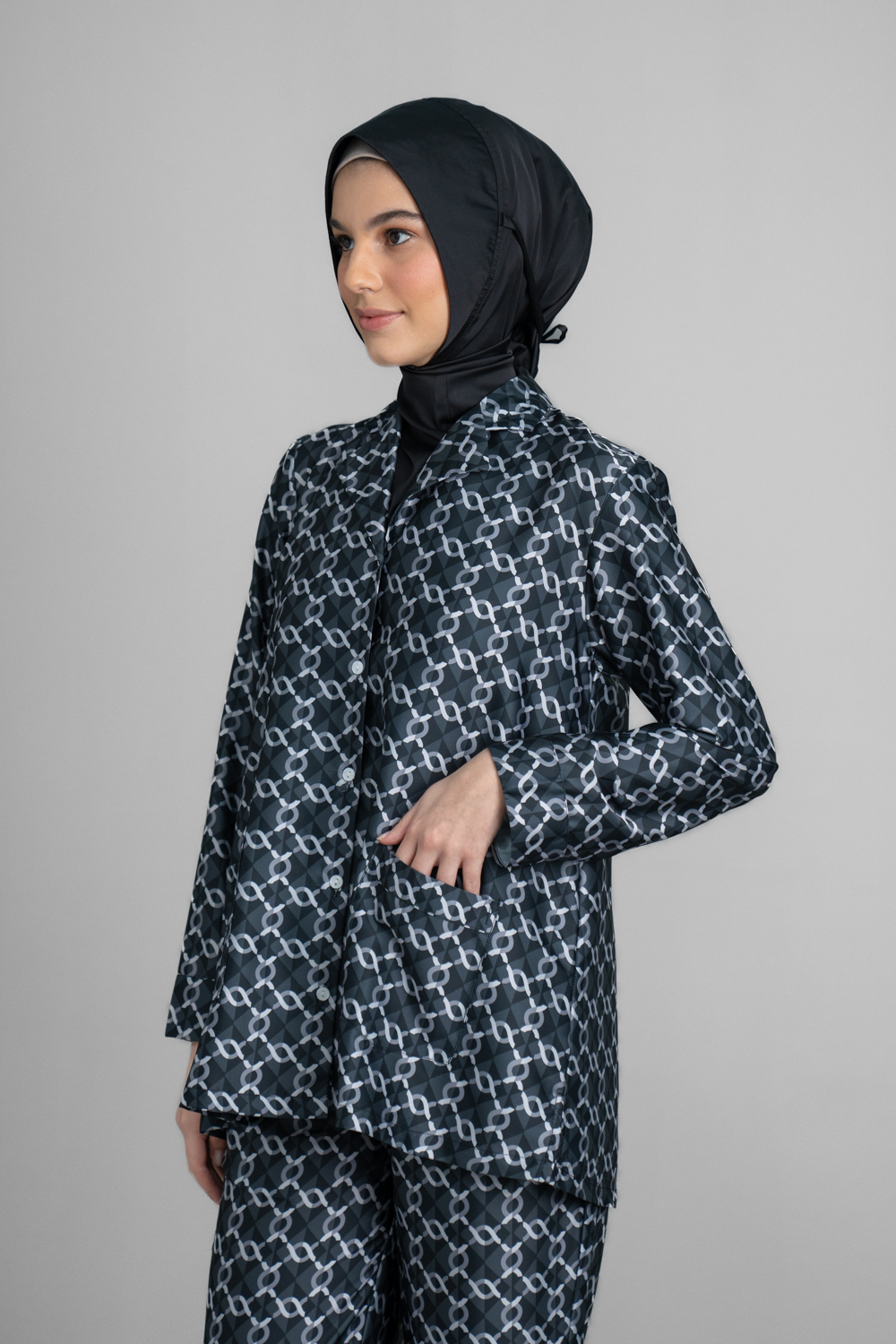 Monogram Long Sleeve Set Licorice