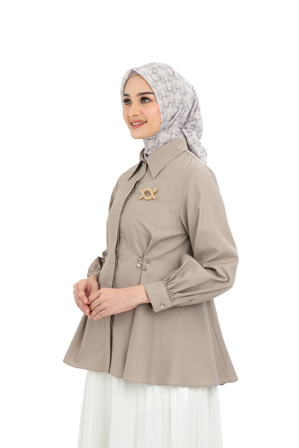 Camille Shirt (Minor) Shaker Beige