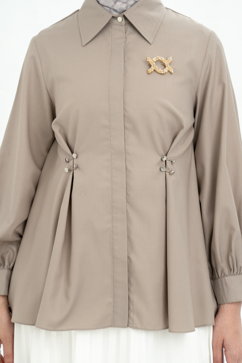 Camille Shirt (Minor) Shaker Beige