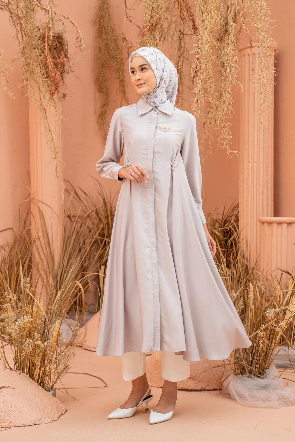Laufey Midi Dress Coconut