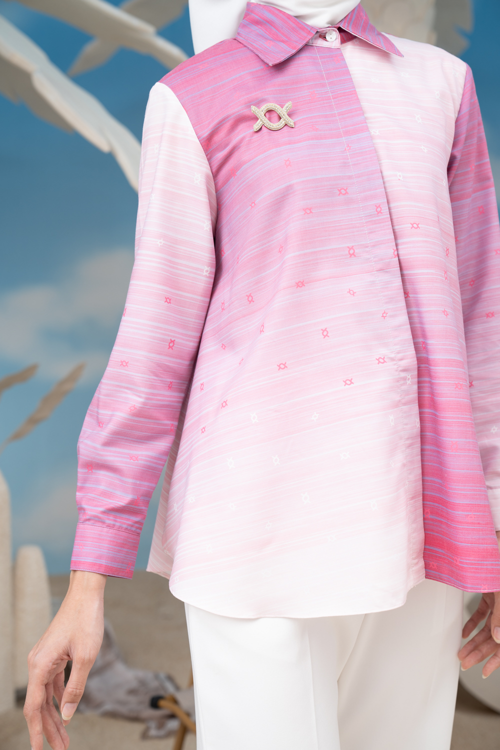 Sawarna Stripes Shirt Granita