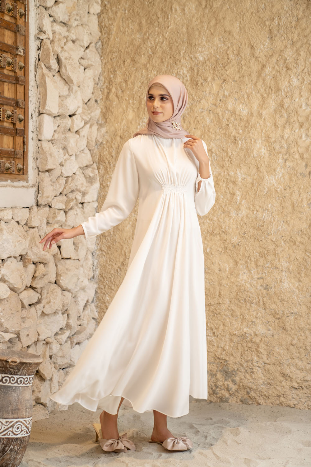 Marella Abaya Outer (Minor) Tranquil White