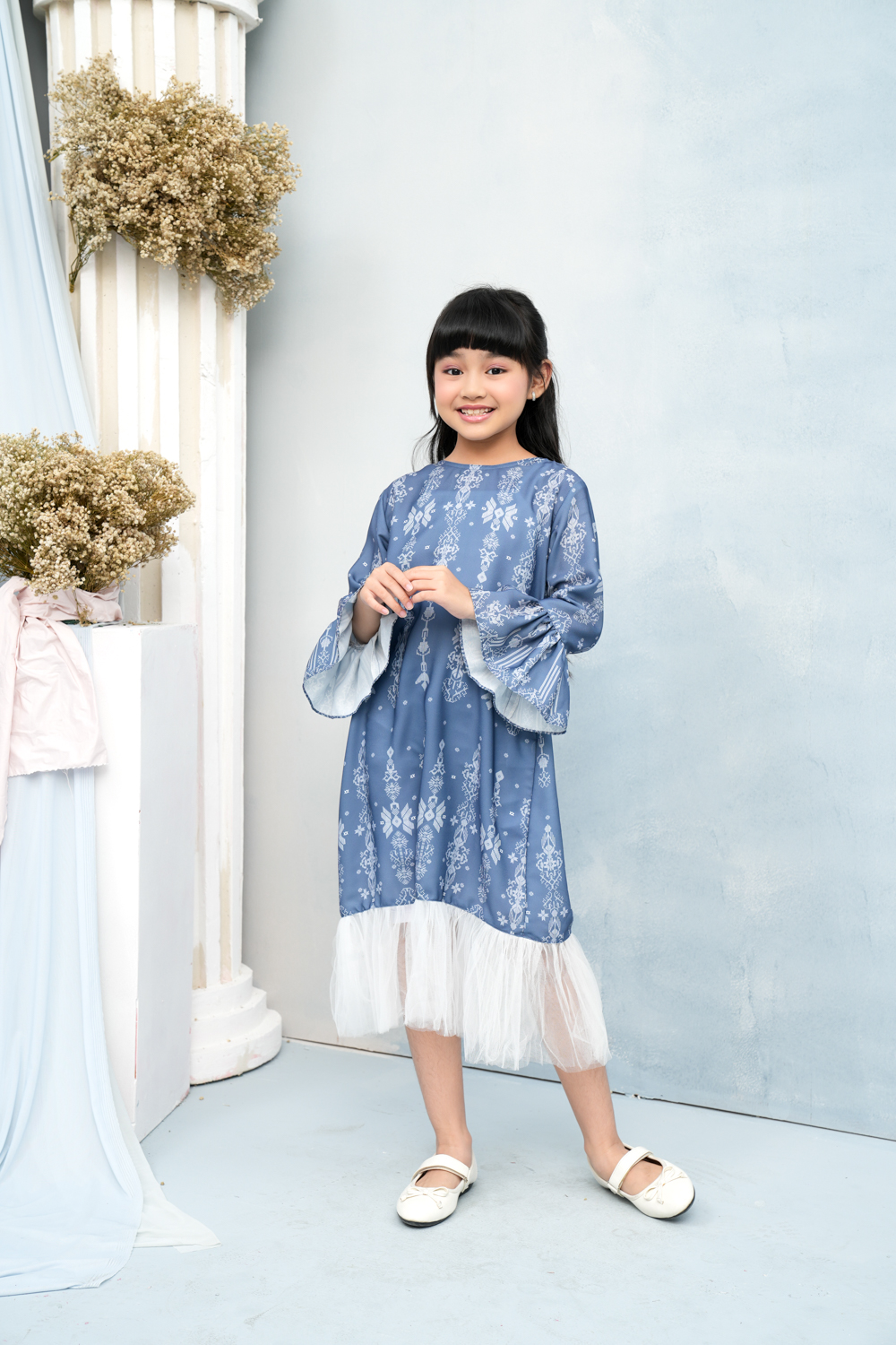 Lingga Dress Girl (Minor) Biru Nila