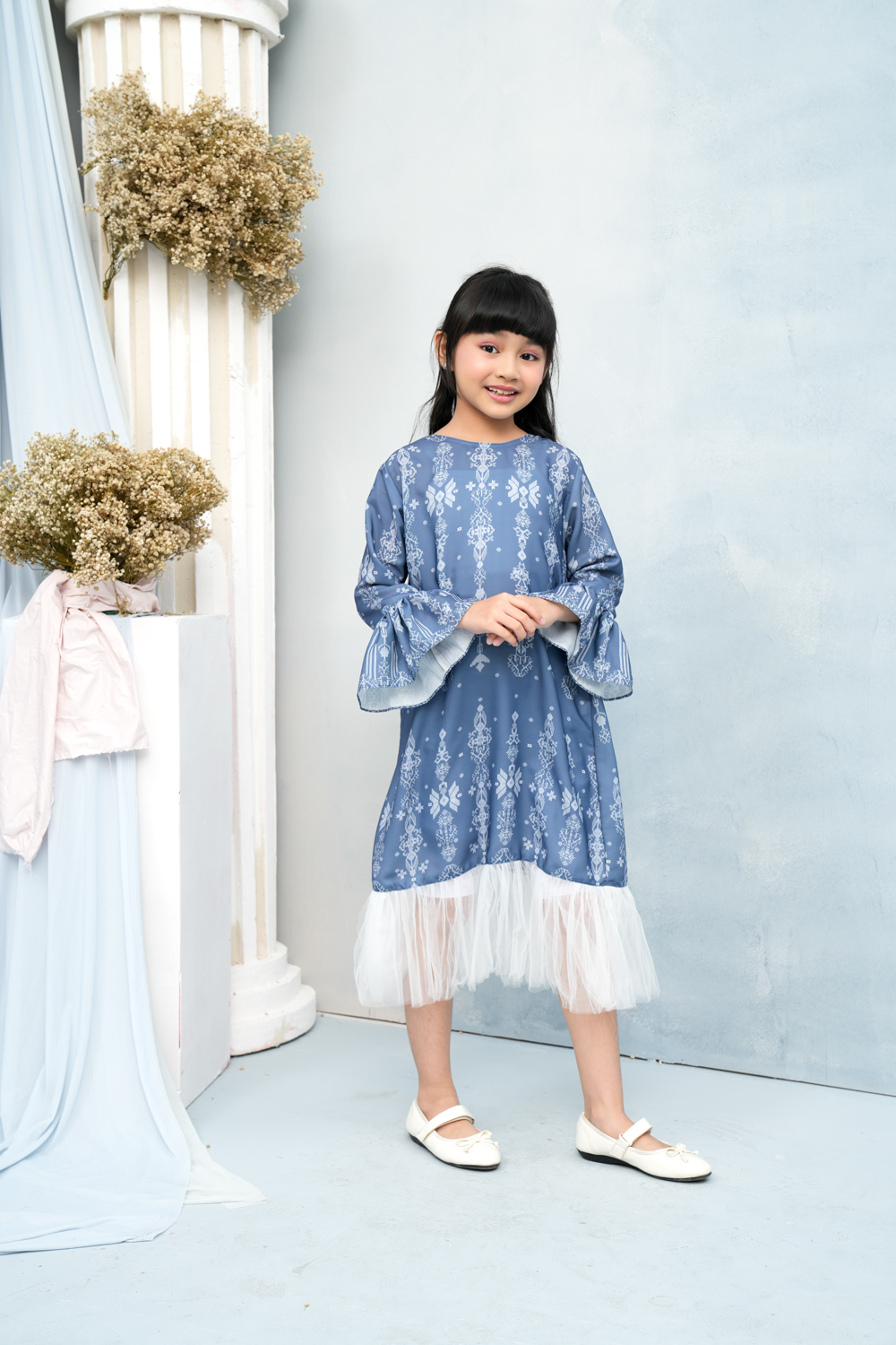 Lingga Dress Girl (Minor) Biru Nila