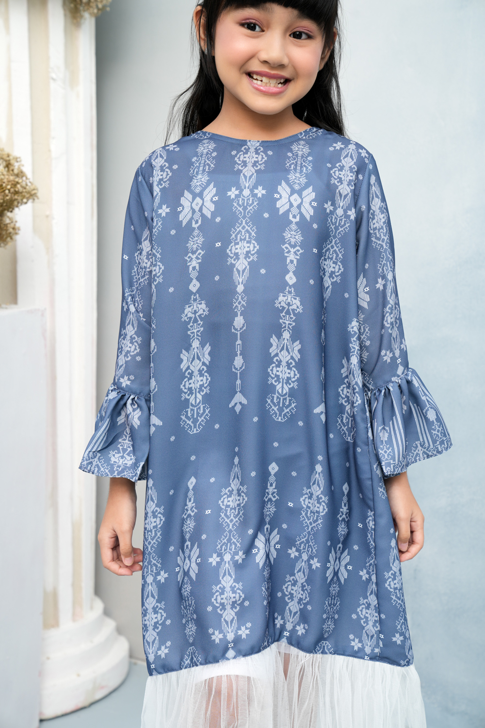 Lingga Dress Girl (Minor) Biru Nila