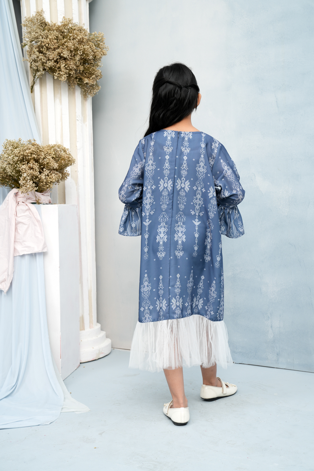 Lingga Dress Girl (Minor) Biru Nila