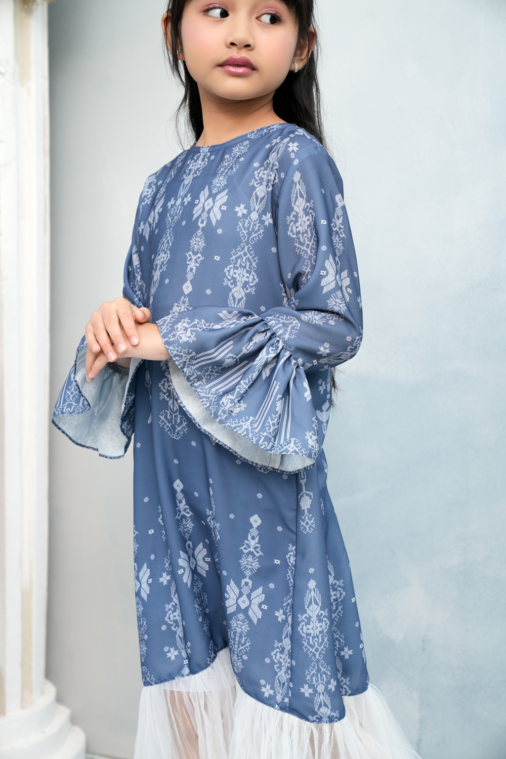 Lingga Dress Girl (Minor) Biru Nila