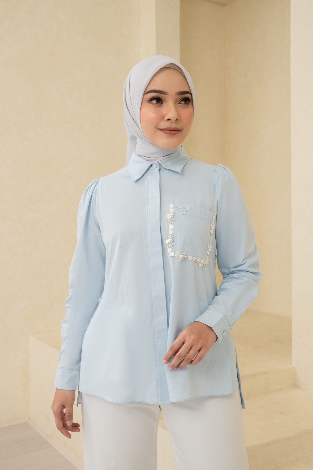 Erina Shirt  Sky