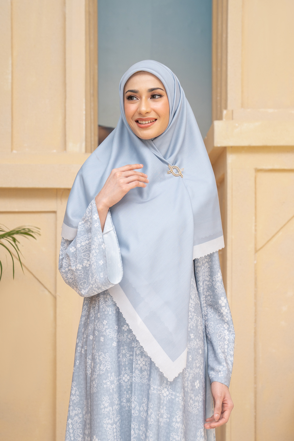 Malqaf Dress Set Blue Shiver